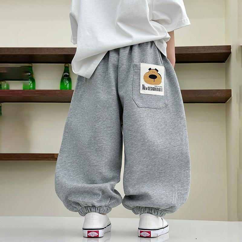 

Boys Loose Bear Patch Sweatpants - Spring/Autumn 110 cm
