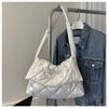 Casual Large Capacity Tote Bags Down Cotton Padded Quilted Handbags Shoulder Bag Women Girls