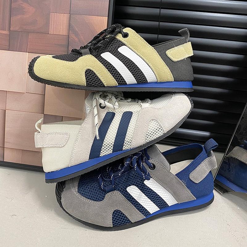 Ugly cute crooked head color matching German training shoes women's 2025 new retro versatile mesh breathable casual sports Forrest Gump shoes