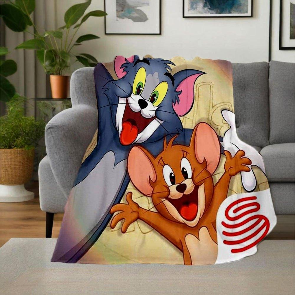 Tom & Jerry Cartoon Phone Case Cover for iPhone Samsung LG Google PixelBlanket Flannel Throw Blanket for Sofa, Bed, Travel, Camping, Office