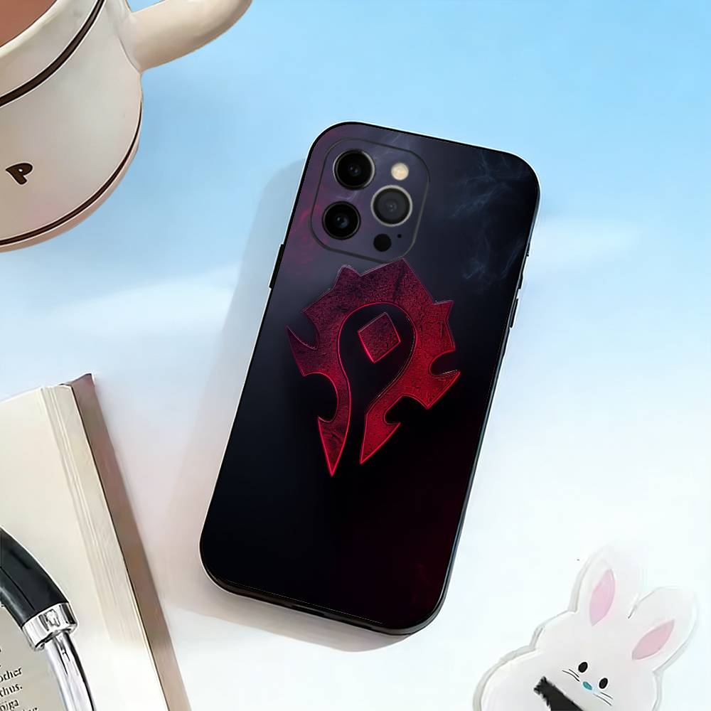 Game-W-World of W-Warcraft  Phone Case For iPhone 17,16,15,14,13,12,11 Plus,Pro Max,XS,Soft Silicone Black Cover