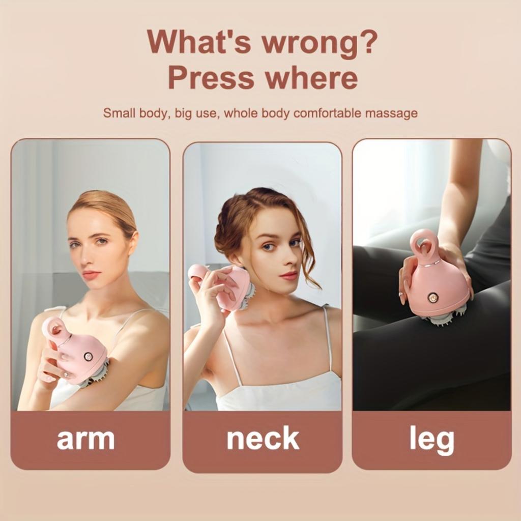 New multifunctional head massager, handheld head decompression therapy, waterproof kneading, wireless head massager.