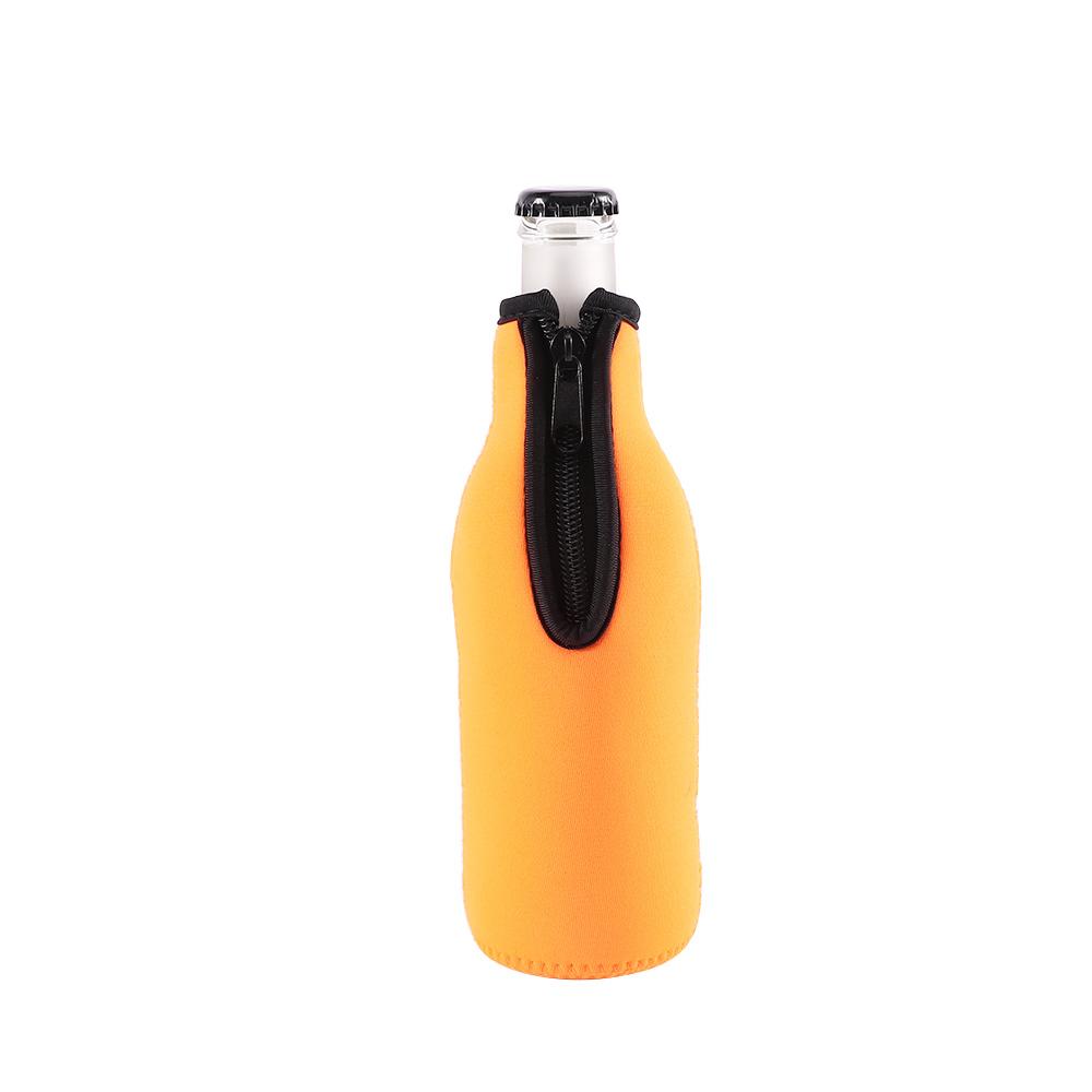 Outdoor 330ML Zipper Beer Neoprene Insulated Bottle Holder Bottle Coolers Wine-bottle Bag Protective Cover