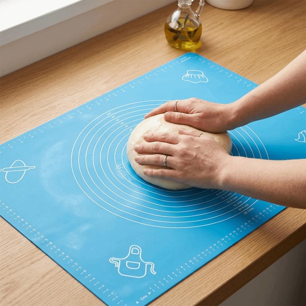 Food Grade Silicone Dough Mat Square Flat Kneading Pad Pastry Rolling Mat  Food Processing синий
