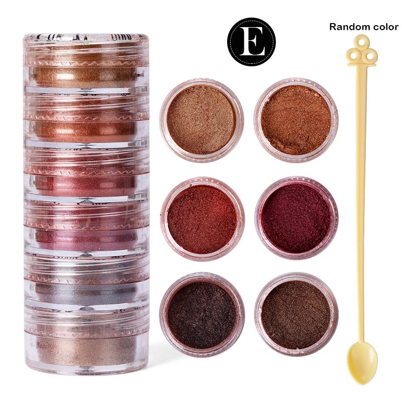 6 Colors/Set Pearlescent Mica Powder Resin Pigment Powder Epoxy Resin Mold Colorant Dye for DIY Epoxy Resin Jewelry Accessories