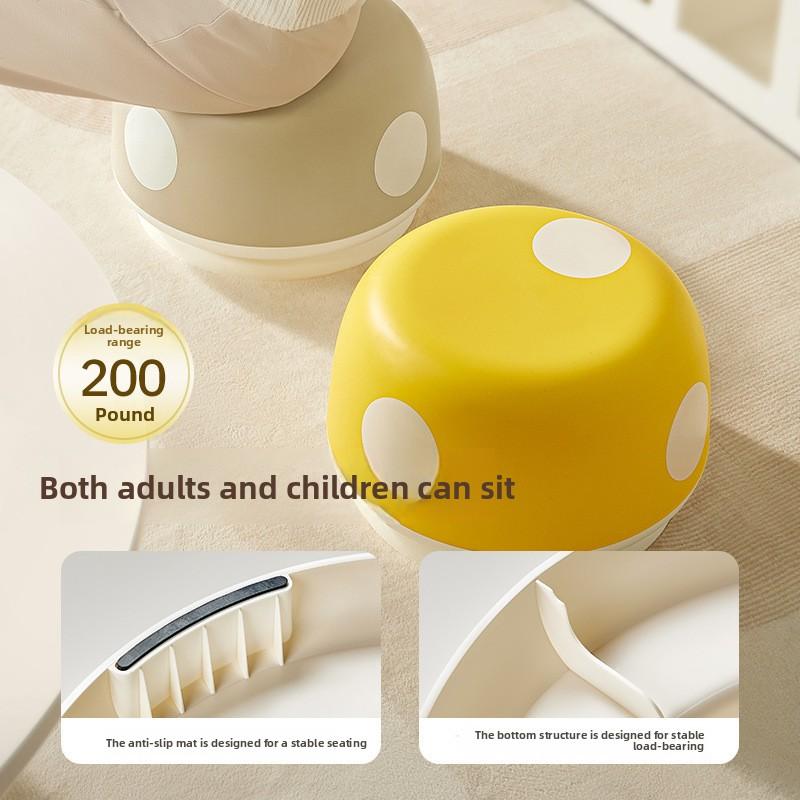 Little Mushroom Children's Stool - Adult Low Stool - Shoe Stool - Home Living Room - Cartoon Bathroom Stool - Toilet Stool