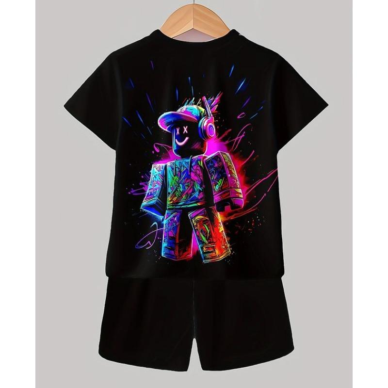 New children s clothing set, casual, comfortable and breathable for home use 100