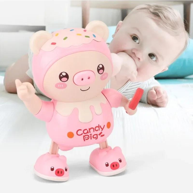 Electric Lighting Music Twisting Swing Left And Right Walking Cute Pig Smart Doll Upgraded Electronic Pets Pig Dancing Plaything