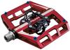 Funn Mamba Clipless Pedal Spring SPD Binding Suitable for Mountain Bikes Set, Mechanism, Double-Sided Cleats, Compatible, Pedals, (MTB) (Red)