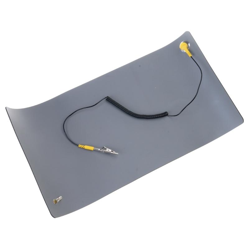 

Electronics Repair Anti Static Desk Mats Set with Grounding Line and Wrist Straps Suitable for Safety Phone Computer 1