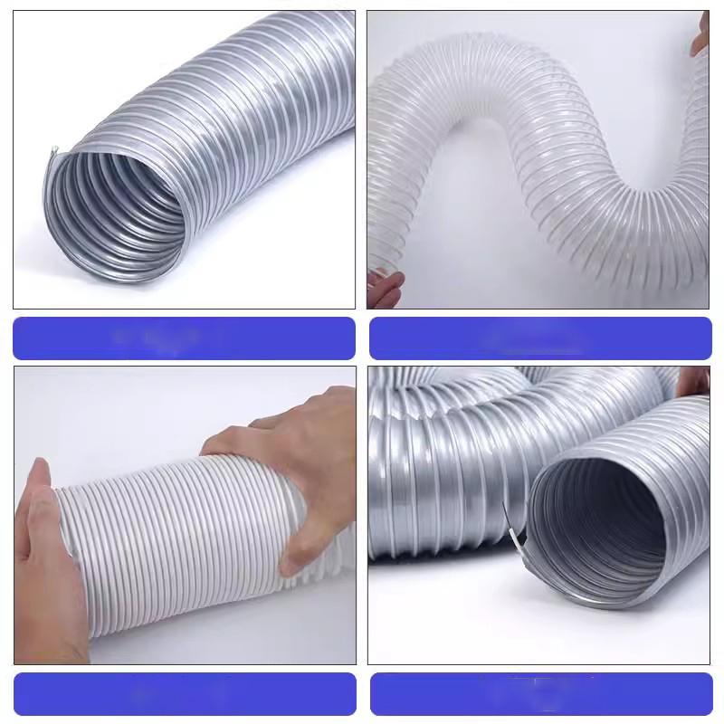 Transparent PVC Tube for Dust Suction, Vacuum Fume Exhaust Hose, Blue and Gray Air Tube Inside Diameter 25-100mm *1000mm,1 Meter