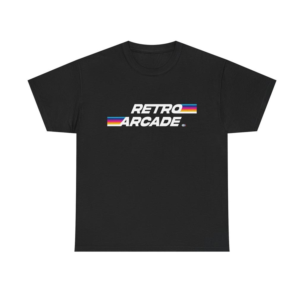 Retro Arcade 80er Logo Grafik T-Shirt Unisex Schweres Baumwoll-Tee