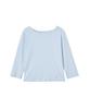 SALON DE YOHN Boat Neck Classic Tee_ Blue