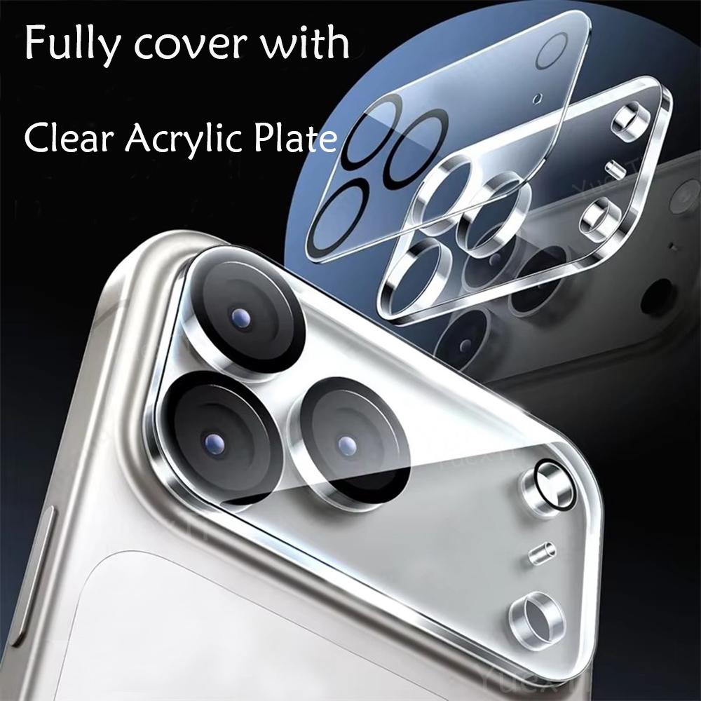 3Pcs Camera Lens Protector For iPhone 17 Pro Max 17 Pro 17 Air 9H HD Lens Protective Glass Camera Chamber Acrylic Transparent