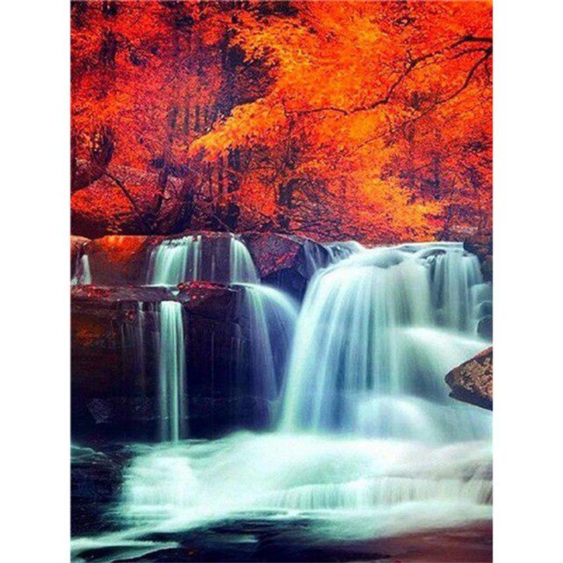 5D DIY Diamond Painting Mountain Landscape Diamond Embroidery Cross Stitch Kit Rhinestone Mosaic Home Decor