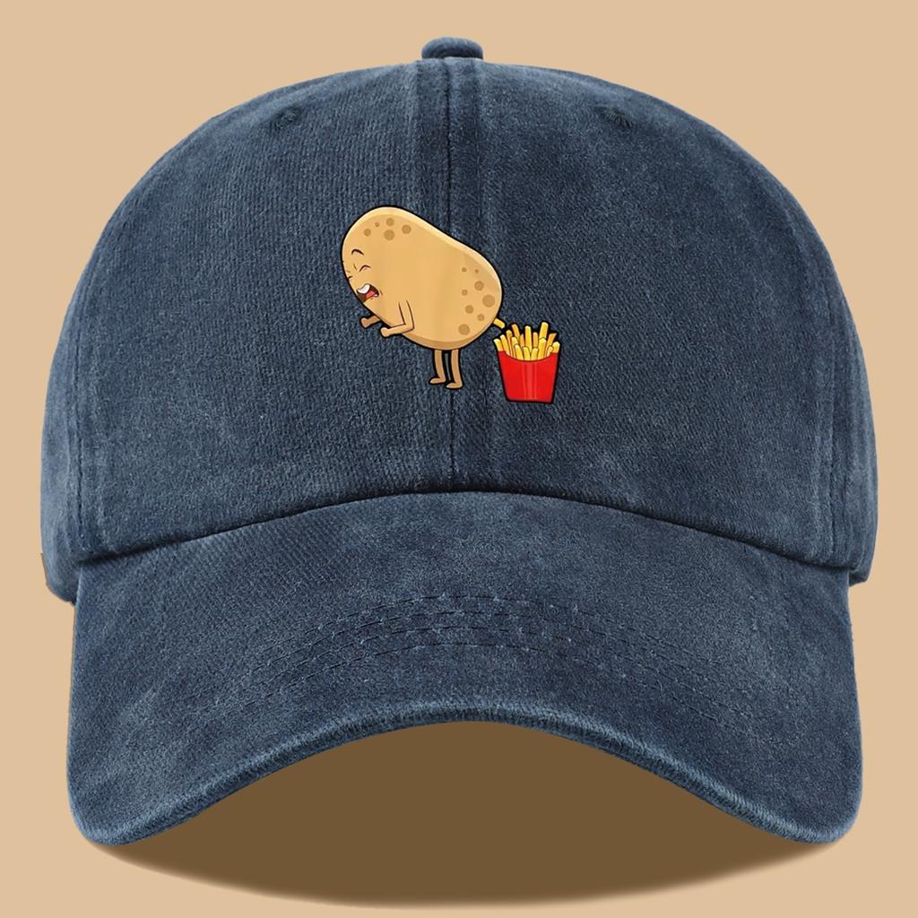 Humorous Potato Chip Printed Baseball Cap,outdoor Hat Suitable for Holiday Parties, Birthdays, Friends, Cartoon Design