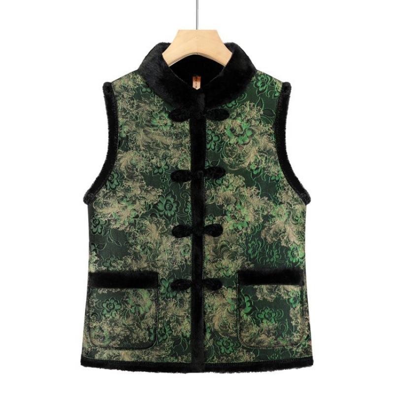

Флисовый жилет теплый жилет новый жилет утолщенный осенне-зимний жилет куртка 5XL [recommended 150-80kg] зелёный
