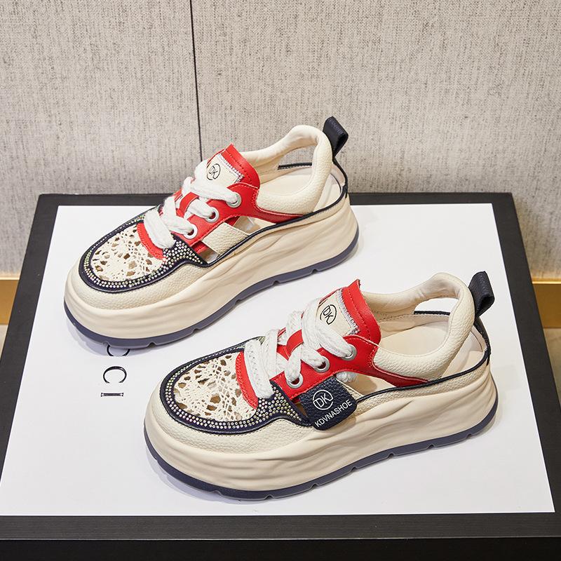 New Trendy Simple Heightening Shoes Casual Breathable Student Single Shoes Women's Fashion Versatile Sports Breathable White Shoes