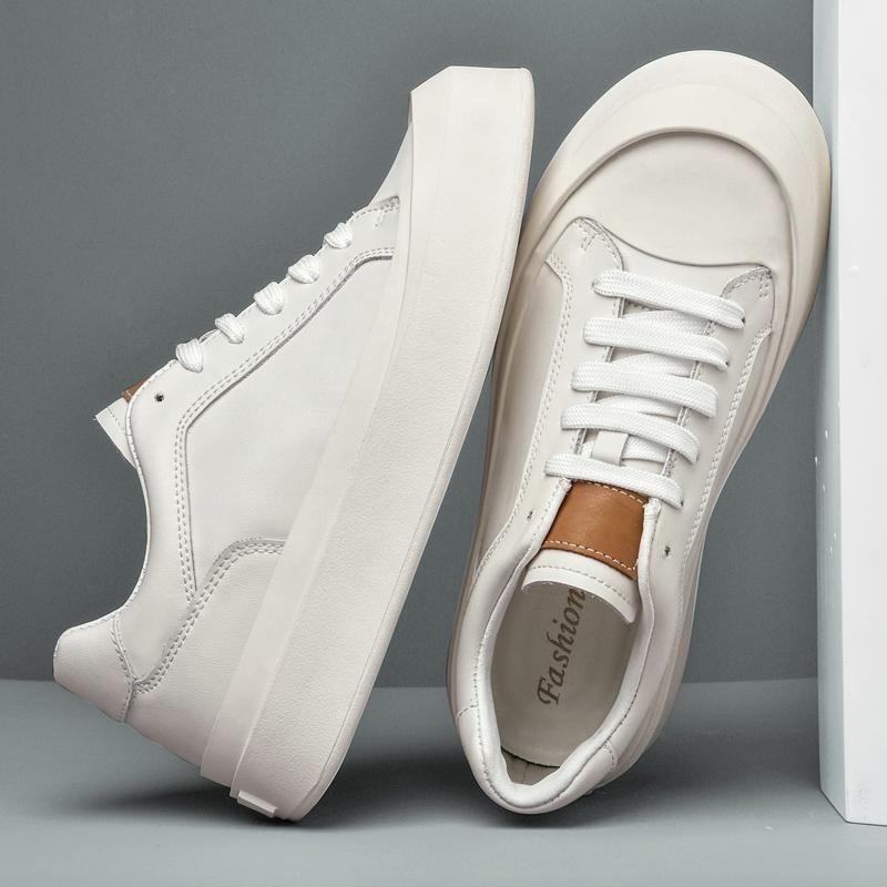 Fashion Handmade Men Casual Shoes Genuine Leather Vulcanize Shoes Luxury Brand Man Skateboard Footwear Fashion Tenis Masculino Sneakers