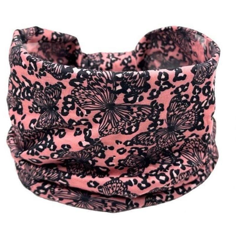 3 Pack Leopard Print Headbands, Knotted Elastic Sports Headbands, Retro Wide Brimmed Cashew Flower Headbands