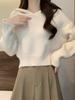 2026 Women's Short Loose Hooded Sweater - Solid Color, Versatile, Slimming Petite Pullover for Autumn/Winter.