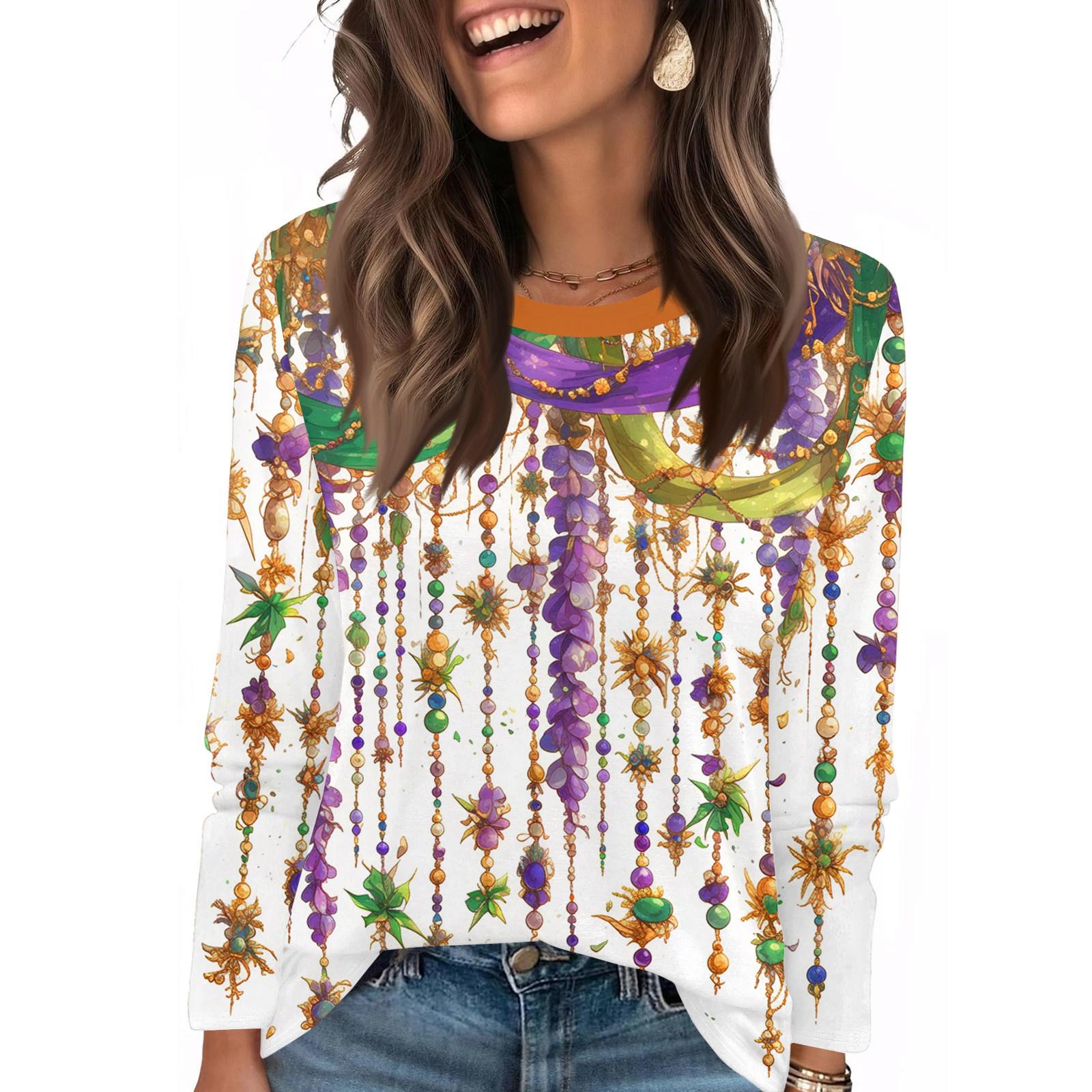 

Рубашки с длинным рукавом для женщин, милые футболки с графическим принтом, блузки, повседневные базовые топы больших размеров, пуловеры XXXL