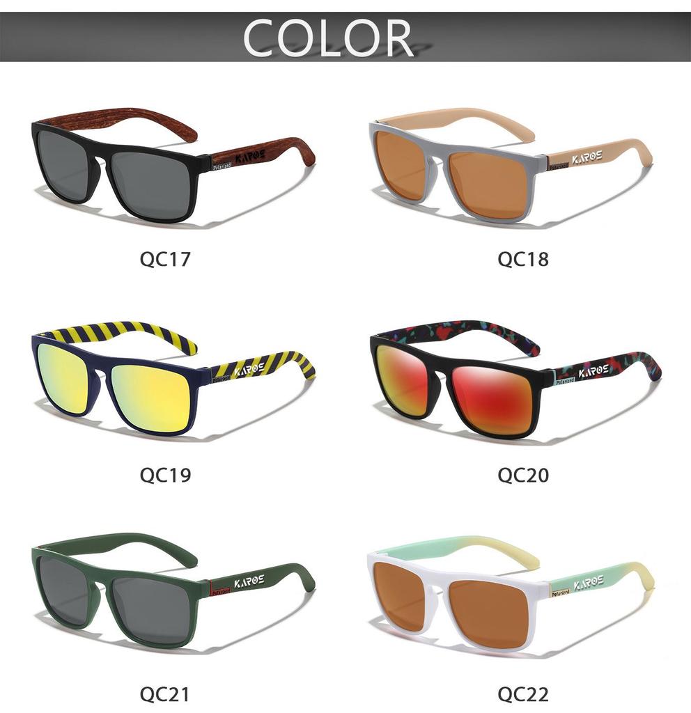 Óculos de Sol Esportivos Polarizados KAROS - Proteção Solar para Pesca, Ciclismo, Corrida, Atividades ao Ar Livre e Montanhismo