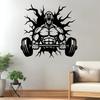 Iron Bodybuilder Wall Art Sculpture Weatherproof Outdoor Indoor Gym Decor Gift