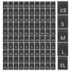 500Pcs Small Garment Size Tags Washable Polyester Clothing Labels Clear Printed Size Markers for DIY Sewing Craft Clothing