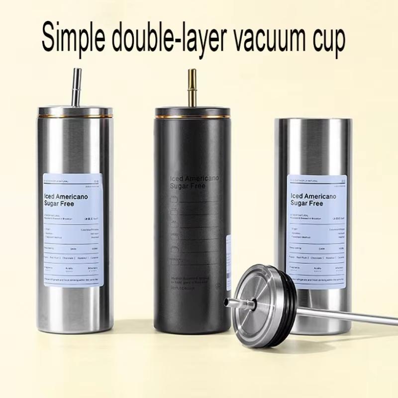 Stainless Steel Coffee Mug 16oz Portable Insulated with Straw for Outdoor Adventures and Travel