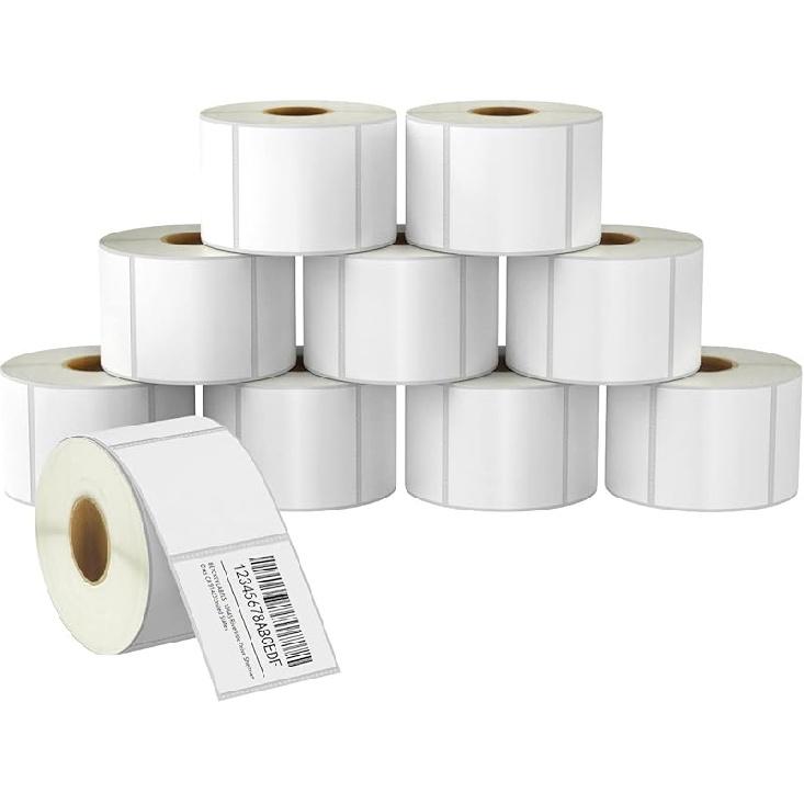 BETCKEY - 2" X 2" (51 Mm X 51 Mm) Square Labels Compatible with Zebra & Rollo Label Printer,Premium Adhesive & Perforated [10 Rolls, 7500 Labels]
