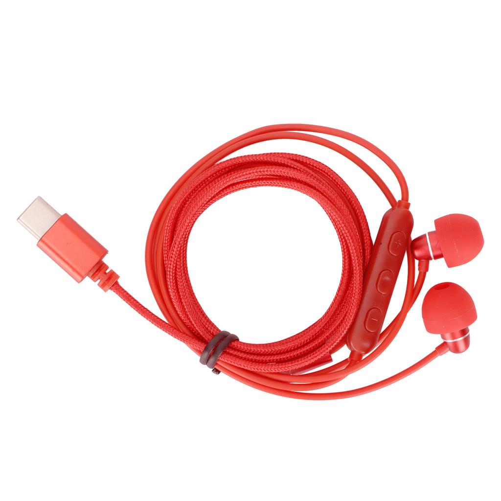 1.2m Type C Earbuds Type C Wired Headphones with Mic and Volume Control for Smartphones and