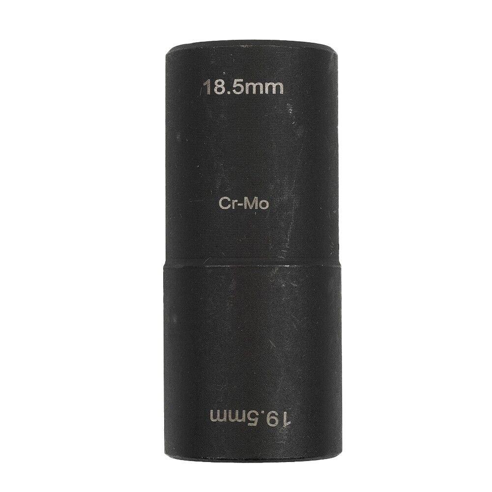1/2 Dr 18.5mm x 19.5mm Skadad Hylsnyckel för Hjälpmutter Djup Längd Flip Slagset