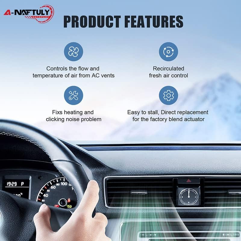 Rear HVAC Blend Door Actuator Replacement Fits For Ford Expedition 2002-2017, Ford Explorer 2002-2010, Lincoln/Mercury, Temperature Control Air Door