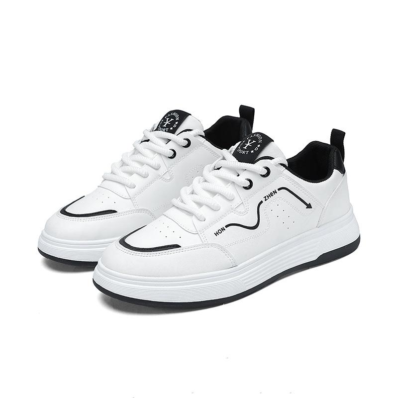 

Board Shoes Men s 2026 Spring Autumn Height Increase Comfortable White Sneakers Fashion Cross Tied Outdoor Non Slip Casual Flats 39 белый
