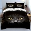 Black Cat Eyes Bedding Set Bedding Duvet Cover Set Duvet Cover Pillowcases (1 * Duvet Cover 2 * Pillowcases, Without Duvet Insert)