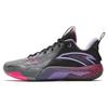 Quick Battle 5 Cushioning Wear-Resistant Mid-Top Basketball Shoes Men's Black Gray Purple Sneakers 112341113-8