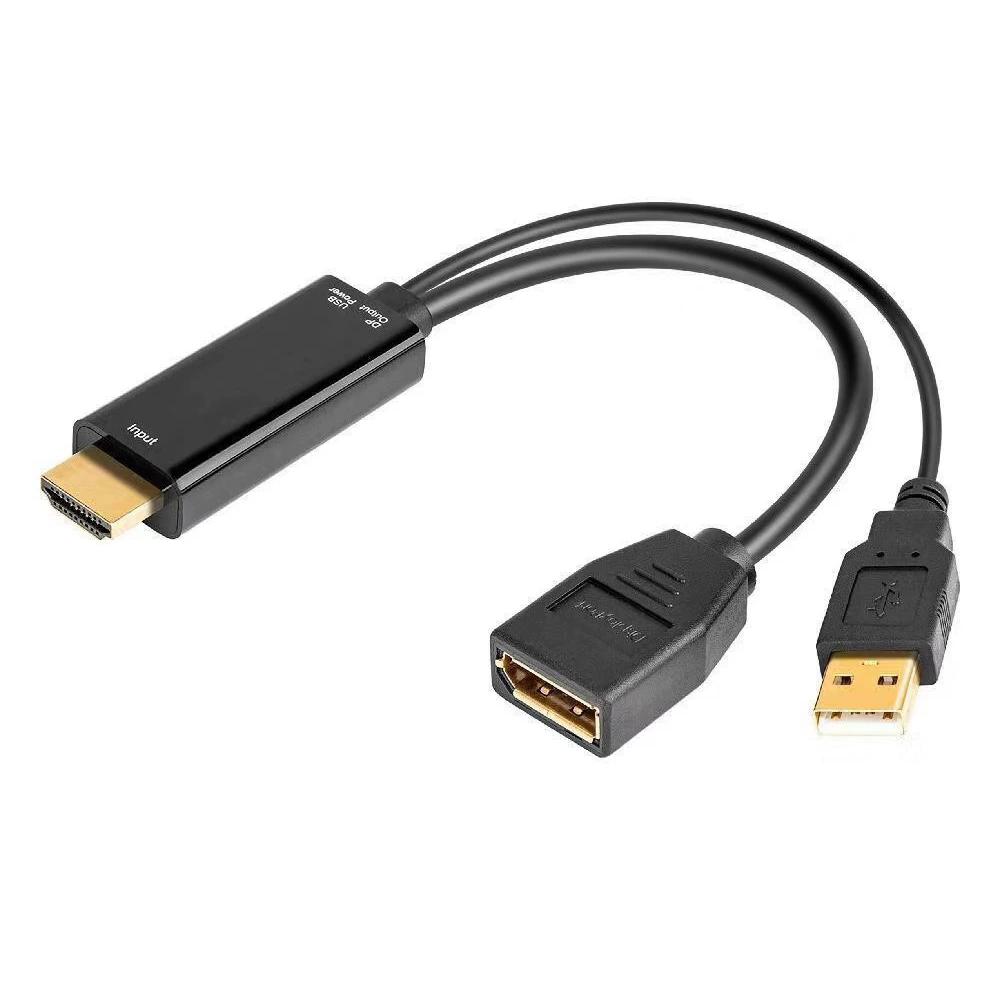 

HD1 4K 60 Гц Кабель-адаптер HDMI до DisplayPort HDMI 2.0b (тато) до DP 1.4 (мама) Конвертер As Shown A