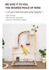 Solid Wood Parrot Play Stand: Handcrafted Bird Playground and Training Platform for Floor Use