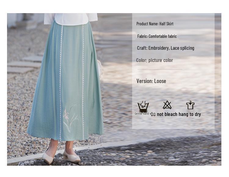 Republic of China Style Women's Retro Embroidered Cotton-Linen Hanfu Zen Tea Suit