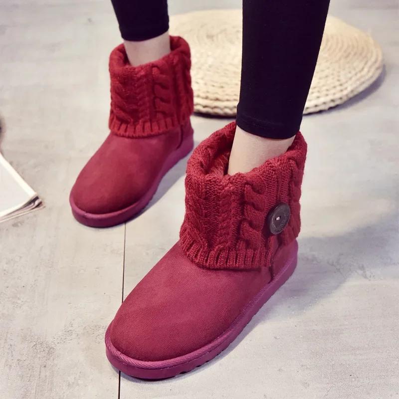 Fashion Ladies Booties Snow Boots Winter 2024 Elegant With Low Heels Comfrtable Footwear Female Ankle Shoes Comfortable Hot Chic Furry