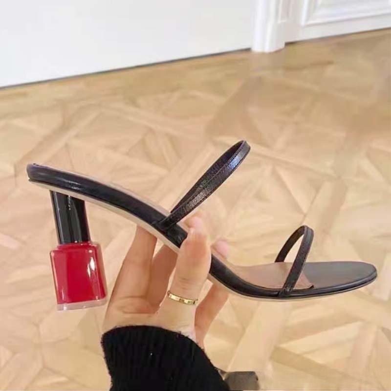 Sommer Neue Rose Absätze Sexy Sandalen für Damen High Heels Pantoletten Party Hochzeitsschuhe