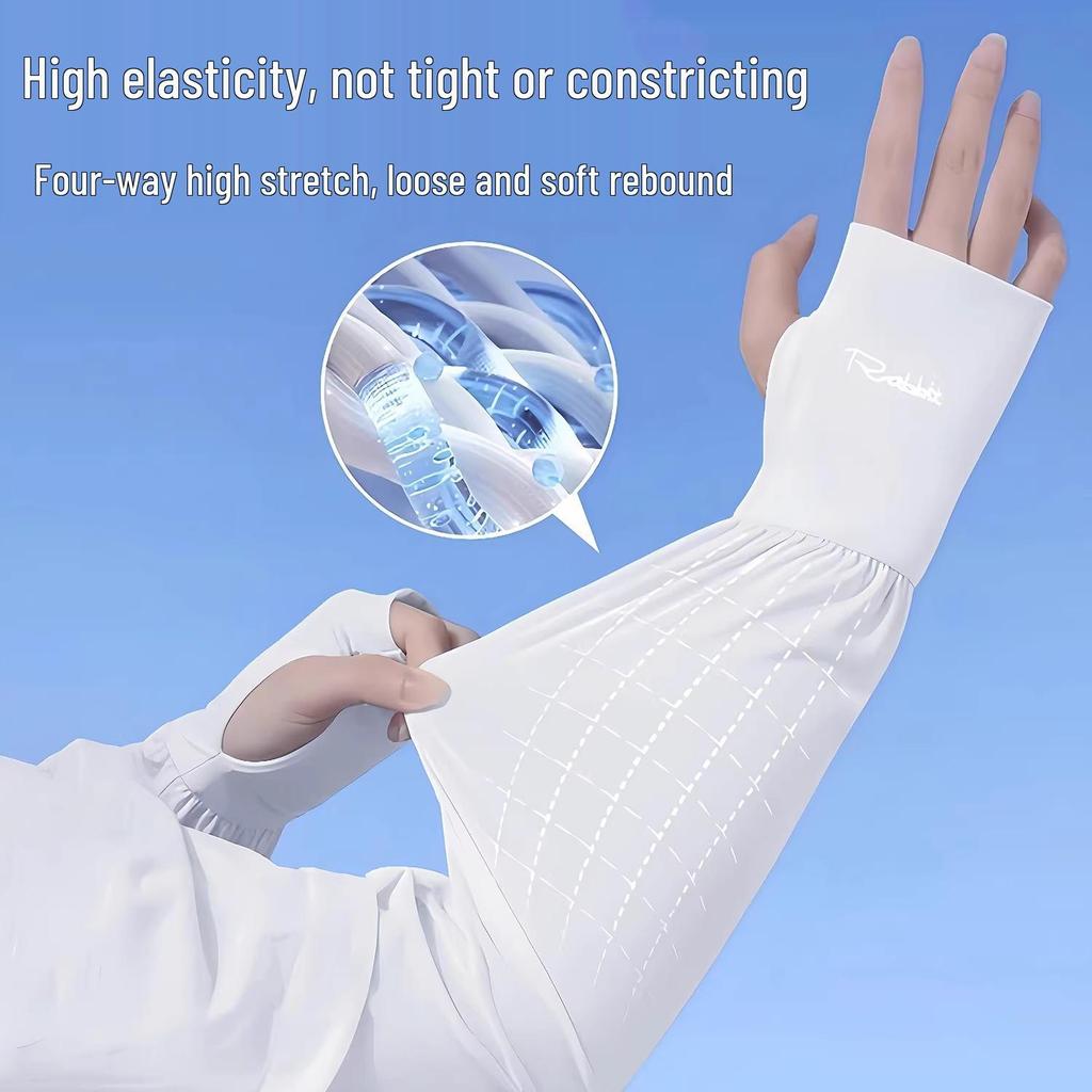 Unisex UV-Schutz Eisseide Armstulpen: Lockere Passform, Übergröße - Ideal zum Radfahren und Autofahren.