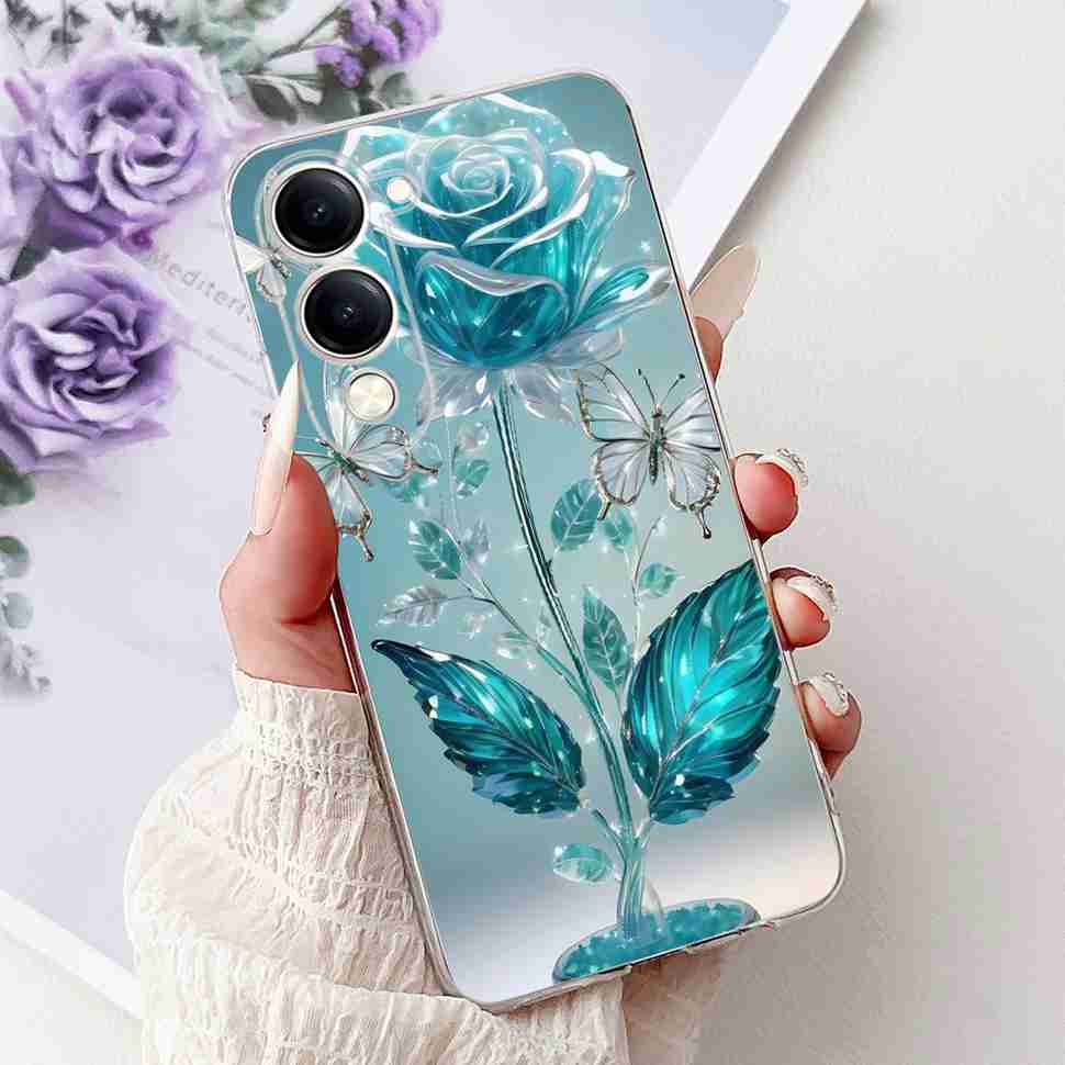 Shockproof For Vivo Y04 Y 04 4G 6.74" Case Retro Printed Dragon Soft Silicone TPU Cover For Vivo Y29s Y 29S 5G Phone Cases Capa