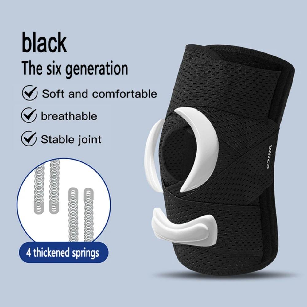 BEPAN Adjustable Meniscus Knee Brace with Side Stabilizers Breathable Mesh Fabric for Running,Injury Recovery,Joint Pain Relief M