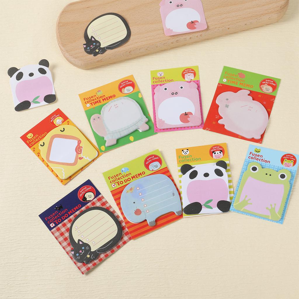 Creative Cartoon Cute Animal Note Stickers Sticky Notes And Convenient Message Stickers Messages Removable Index Animal Stickers