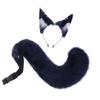 A52E Realistic Wolf Ear Hairband With Attached Tail For Themed Dressing Up Event