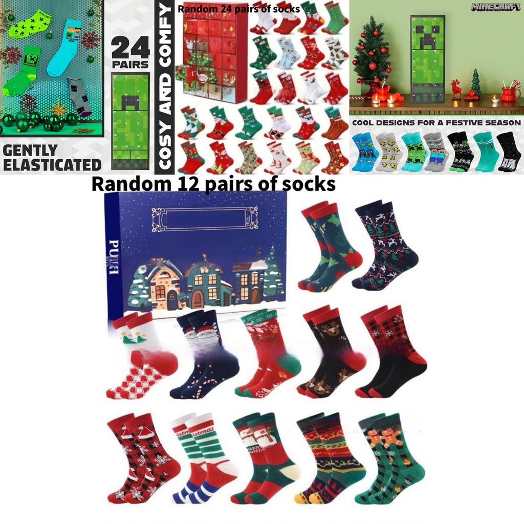 Countdown Socks For Kids And Teens With Cotton Material For Christmas Celebration And Holiday Gift