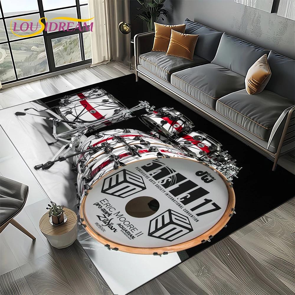 27 Style New Cymbal DW Drum Kit Drum Set Music Instruments Carpet Rug for Living Room Bedroom Home Sofa,Kids Non-slip Floor Mat