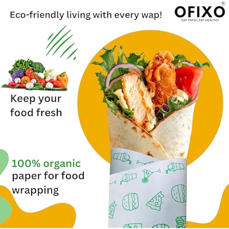

Ofixo (20 Meter) Food Wrap Multipurpose Food Wrapping Perfect Premium Food Wrapping Paper For Cooking, Baking, Packing A Small